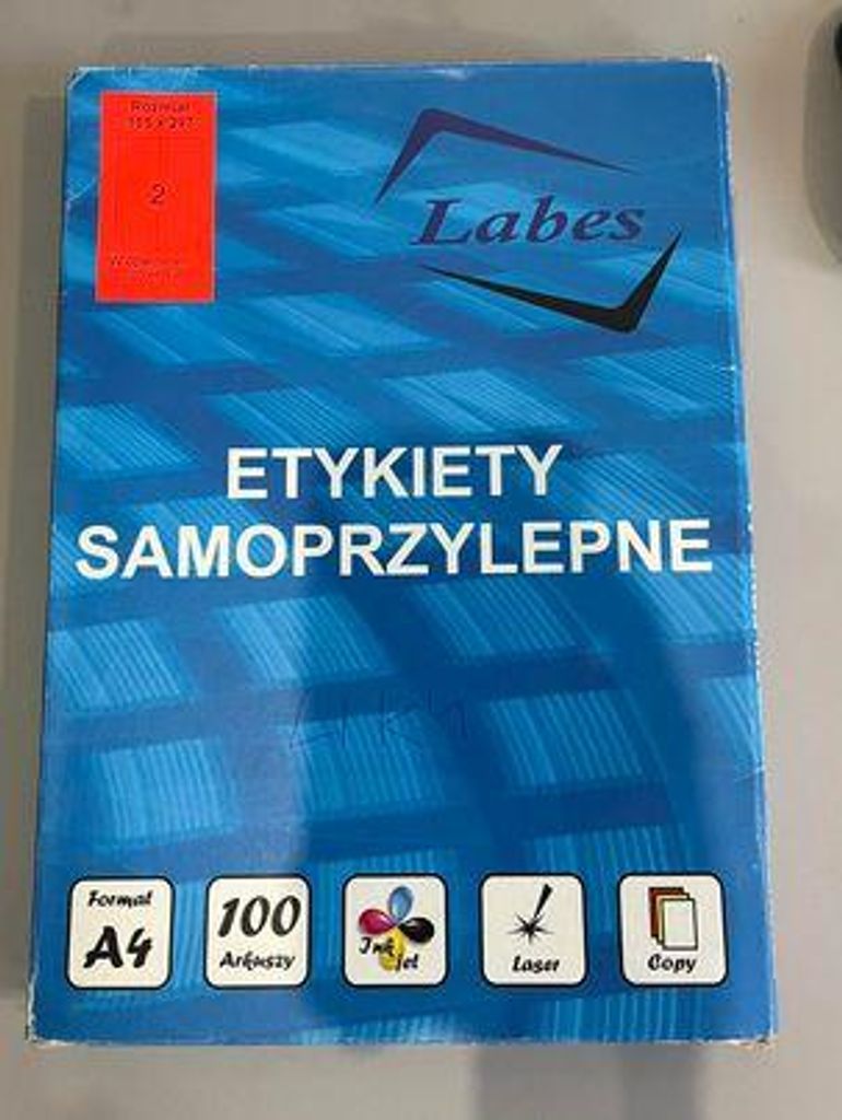 Rote Selbstklebende Labes-Etiketten 105x297 mm Ideal zur Organisation