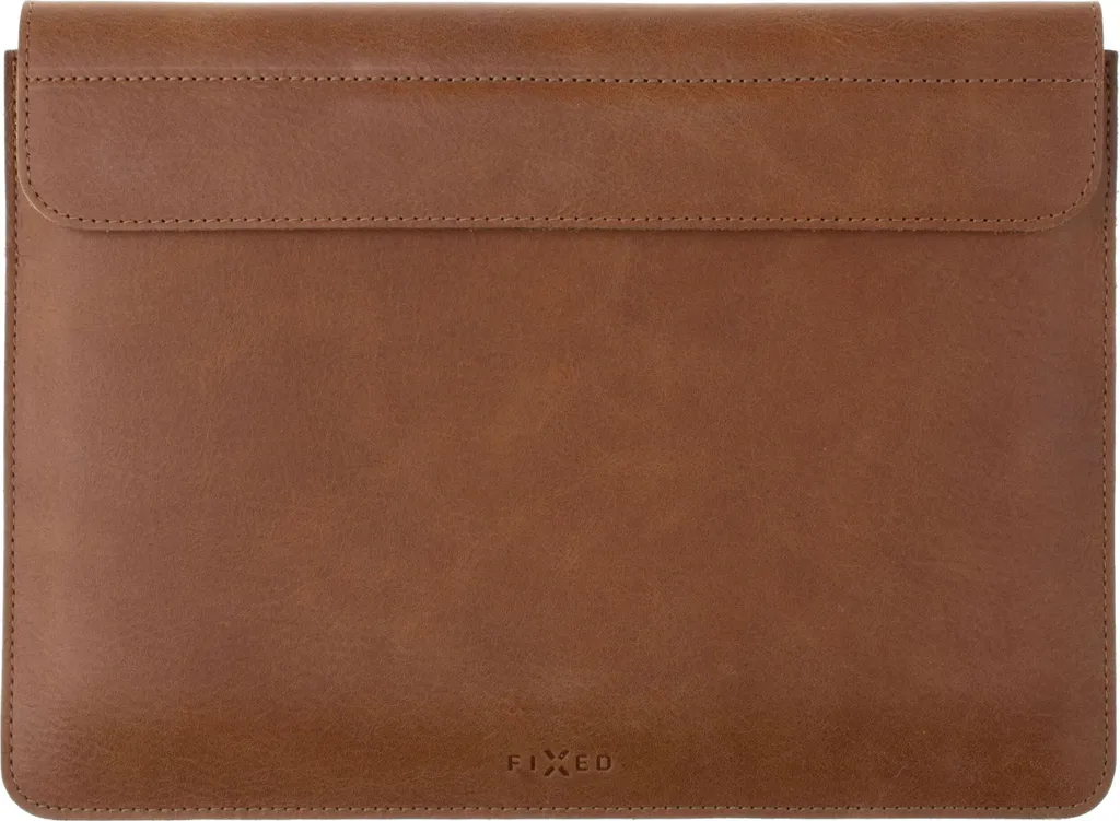 Étui MacBook Pro 16 marron idéal pour le transport - Cuir luxe FIXED