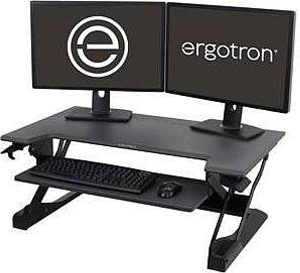 Ergotron WorkFit-TL Sitz-Steh-Schreibtisch-Arbeitsplatz - Aufstellung für Monitor / Tastatur - Schwarz