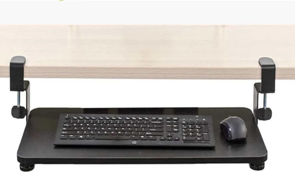 Support de clavier ergonomique 65 cm noir montage facile sans perçage