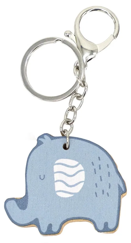 Petit cadeau enfant porte-clés éléphant bois pour décorer un cartable