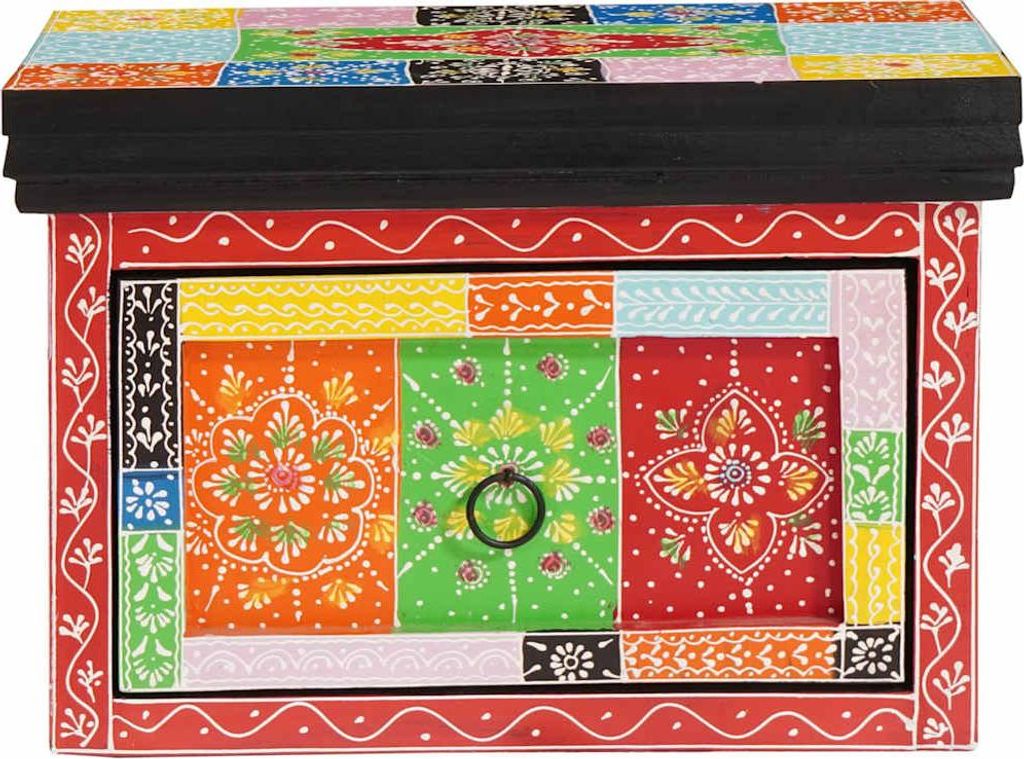 vidaXL Nachttisch mit Schubladen Mehrfarbig 40 x 30 x 28 cm