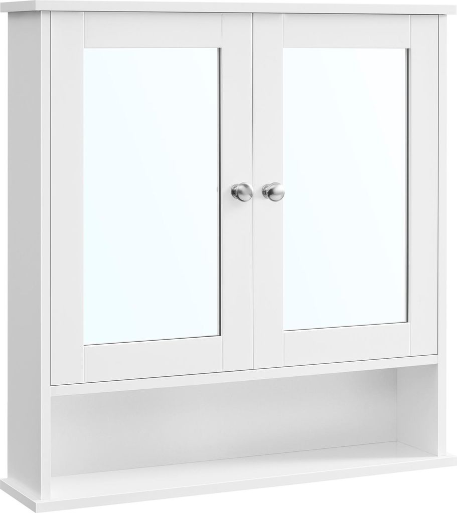 Armoire de toilette Barkley | 56,5 x 13 x 58,5 cm | Blanc Image du produit 