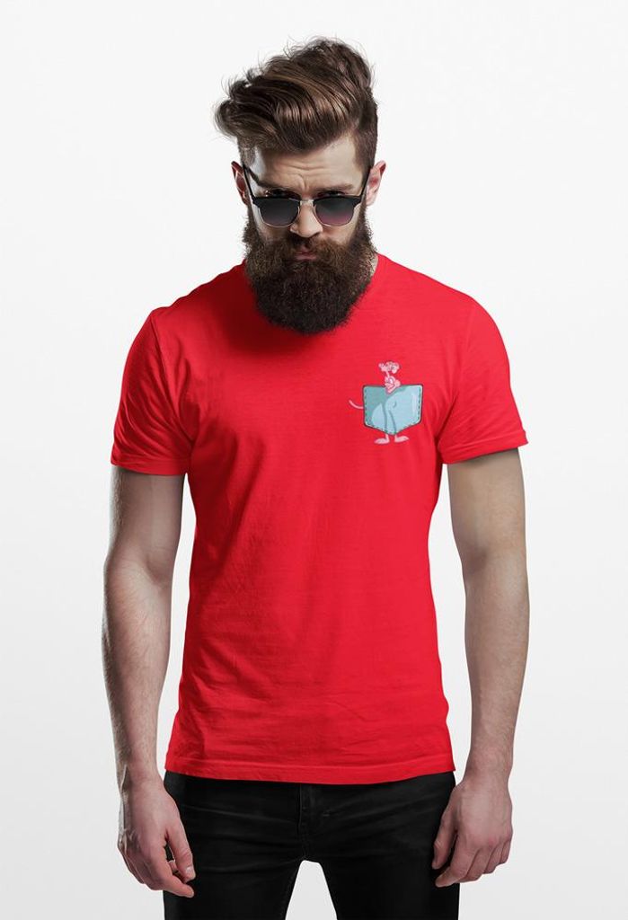 D&B Uni Polo PO00025 Pink Panther Pocket Rot-Größe 2XL