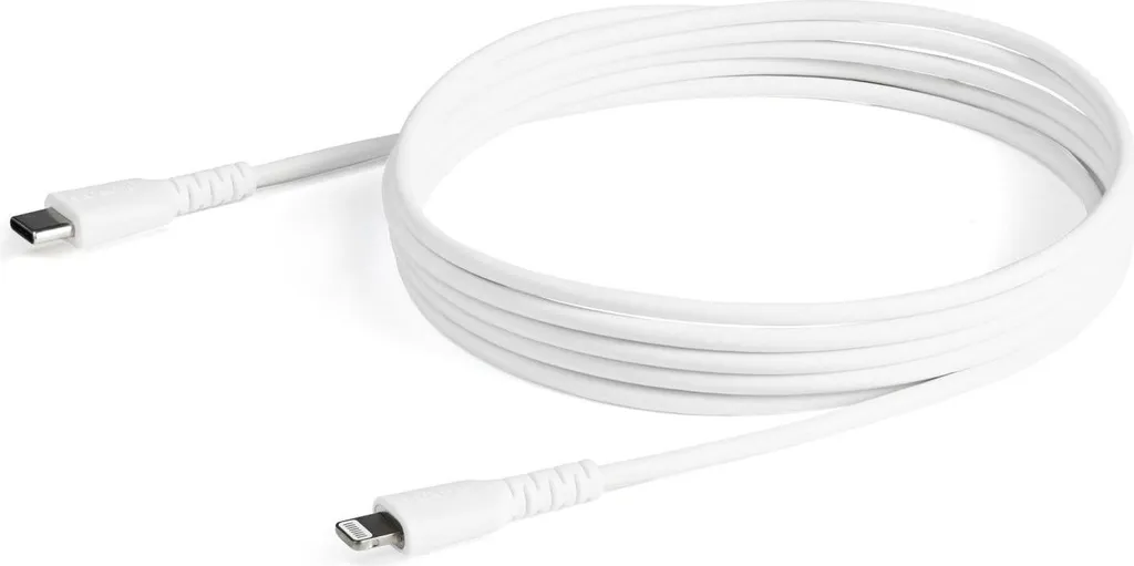 Câble USB-C vers Lightning StarTech.com 2m Blanc Robuste pour iPhone 12 - 5