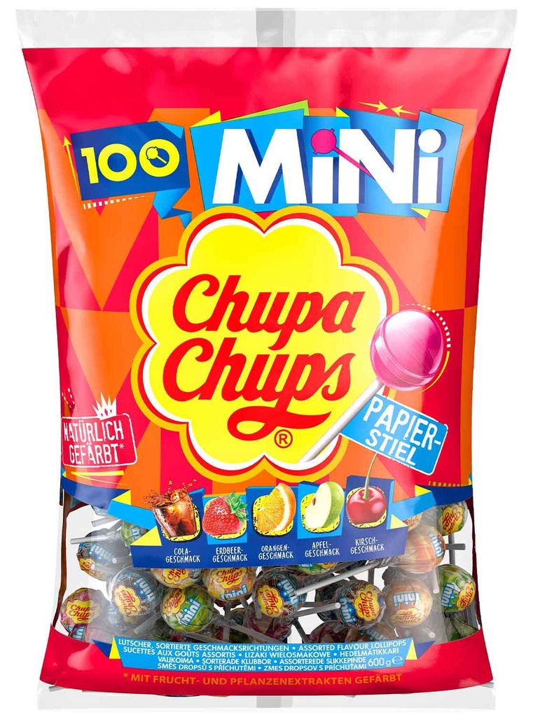 Chupa Chups Mini Classic Lutscher-Beutel, enthält 100 Produktbild 