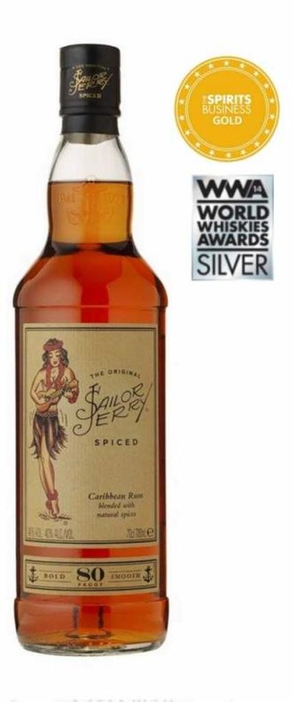 Targa in latta vintage con scritta Sailor Jerry Rummetal