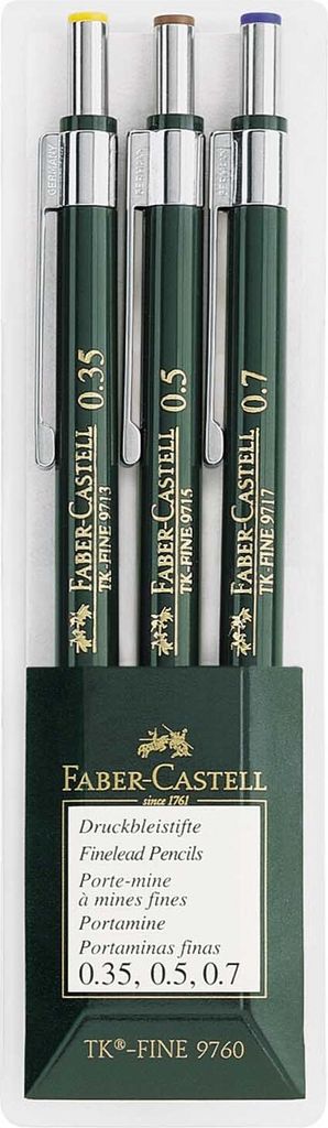 FABER-CASTELL Druckbleistift TK-Fine 9760 3er Etui Zdjęcie produktu 