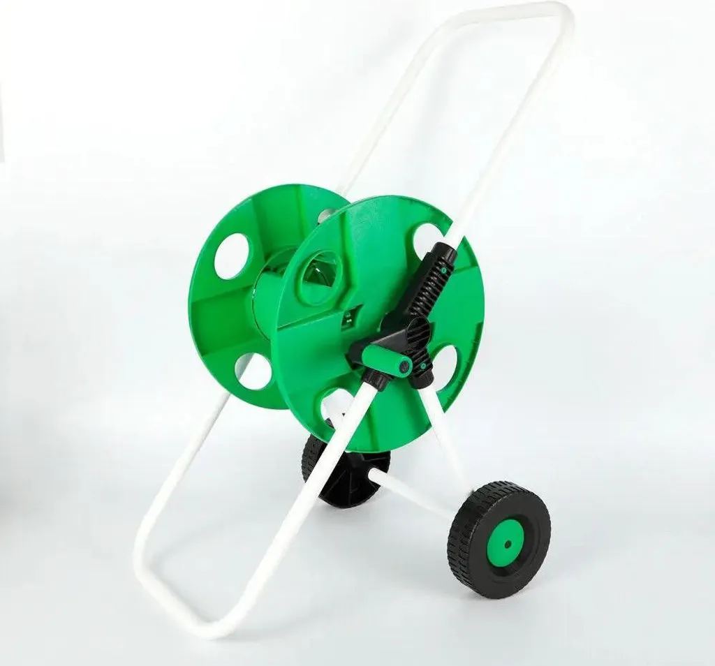 Enrouleur de tuyau d'arrosage sur roues dévidoir portable de 50 m