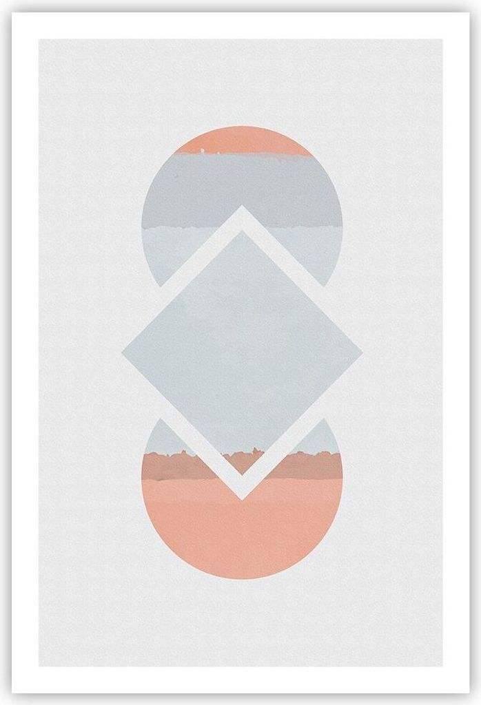 Poster - Poster ohne Rahmen - Stück Geometrisch Diamant - 61x91,5 cm - Wand Bild - Wanddeko - Wandbilder - Kunstposter - Wandposter - Bilder - Kun...