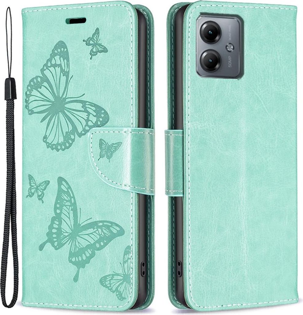 Motorola Moto G14 Hülle - Coverup Schmetterlinge Klapphülle Produktbild 