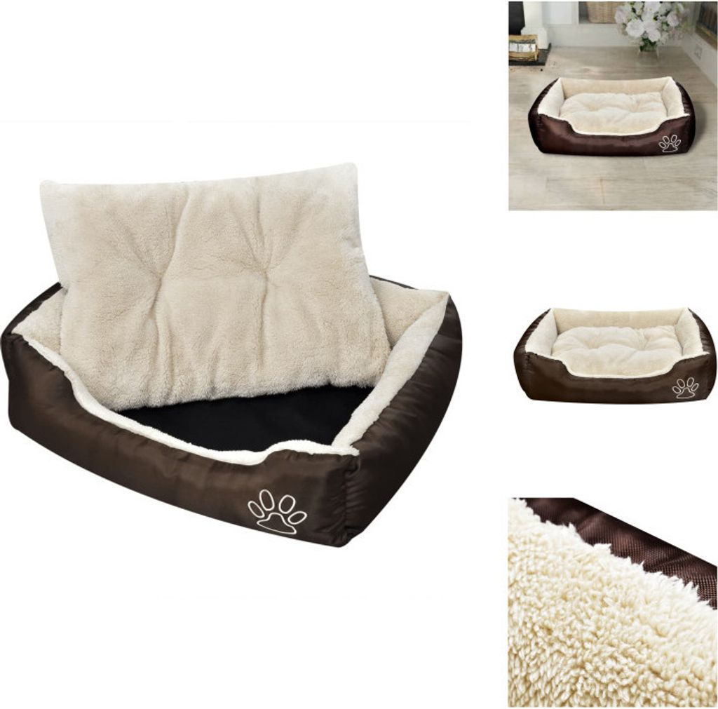 vidaXL Warmes Hundebett mit Polsterkissen S - Hundebetten