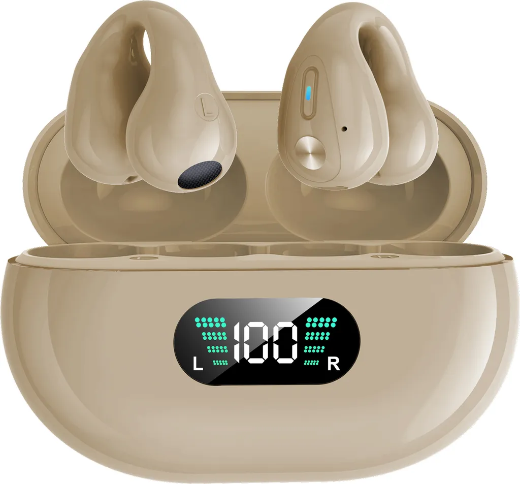Cuffie Sportive Clip YYK-Q80 Bluetooth 5.3 Khaki - Ergonomia Top