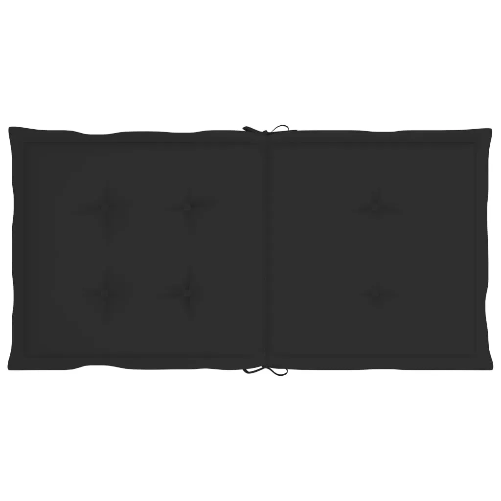vidaXL Cuscini per sedie da giardino per schienale basso 6 pezzi nero 100x50x3cm - 8