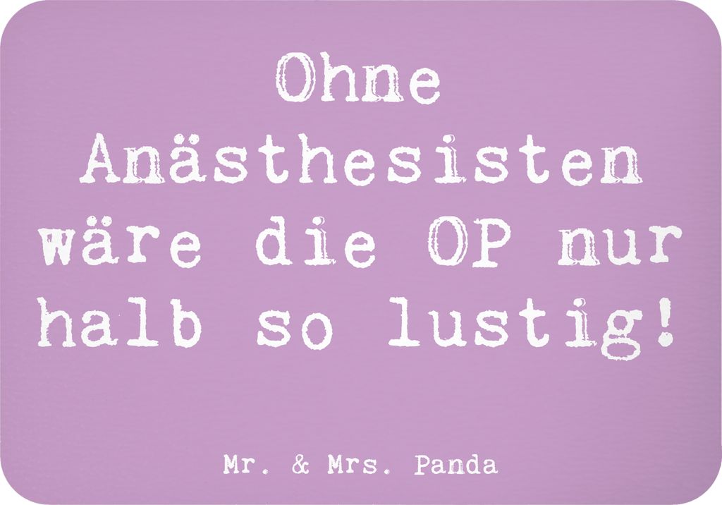 Mr. & Mrs. Panda magnet Spruch Anästhesist Humor - Lavendeltraum - Geschenk, Dekomagnet, Berufe, Einfühlungsvermögen, Medizin, whiteboardmagnet,...