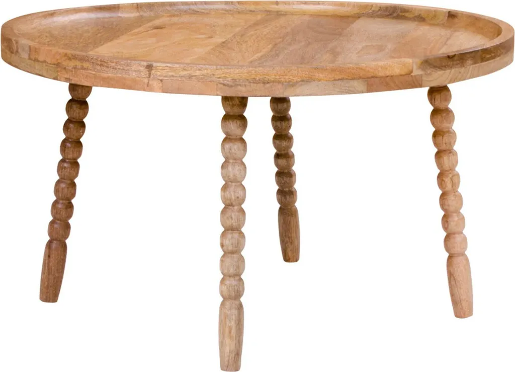 Jammu Table Basse en Bois Massif de Manguier Style Industriel Salon