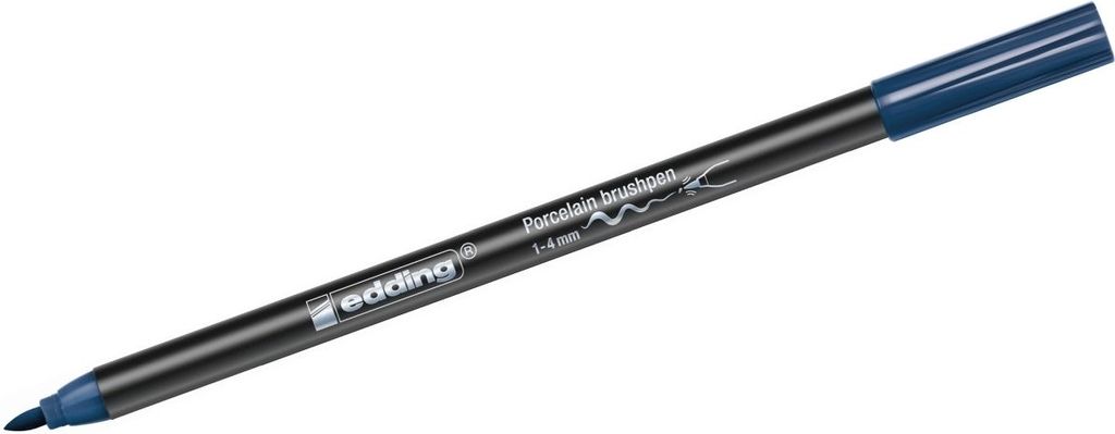 Porzellan-Pinselstift edding 4200 1-4mm stahlblau Packung mit 10 Stück