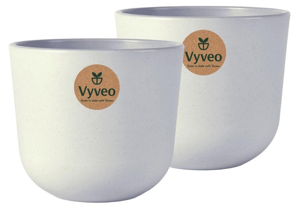 Vyveo - Blumentopf Soren - 2er-Set - Hellgrau - 25x22