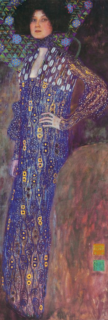 Gustav Klimt Kunstdruck Bild - Emilie Flöge, 1902 (158 x 53 cm)