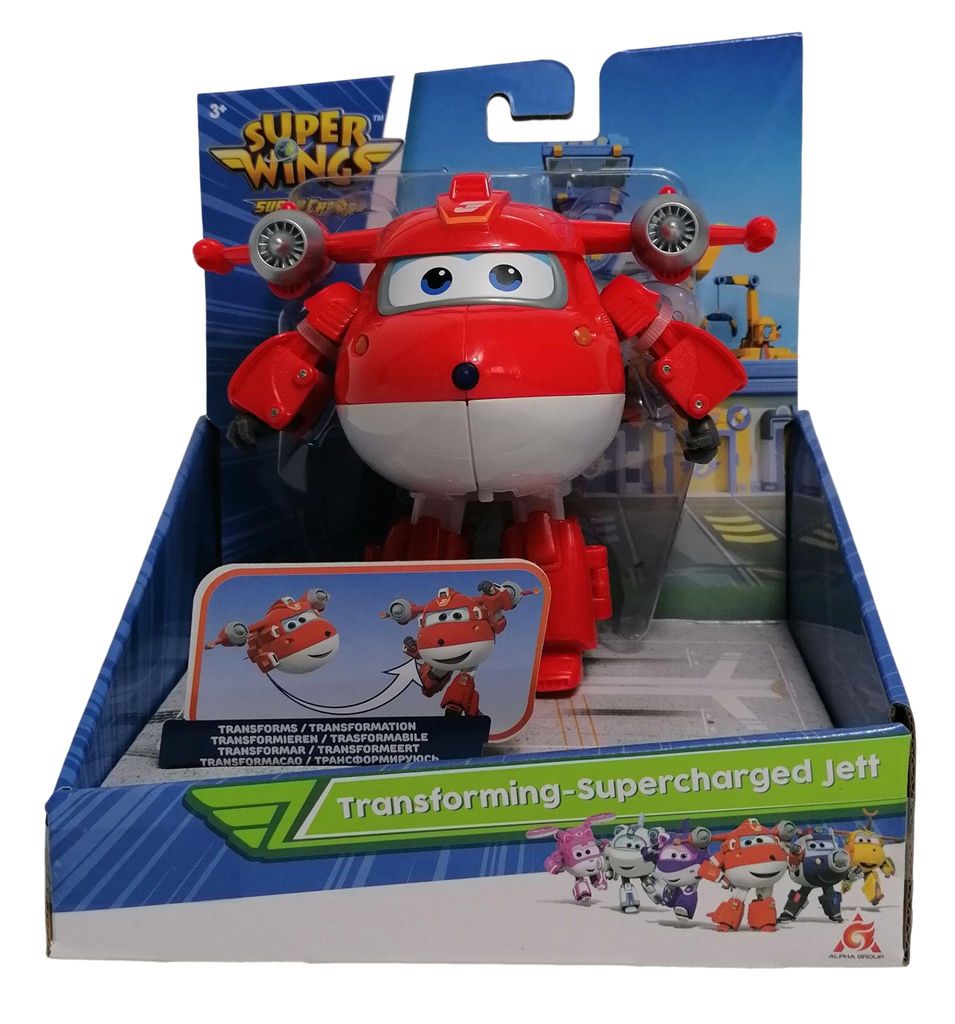 Ilustrace Super Wings Transforming JETT SUPERCHARGE 12 cm - Obrázek produktu 