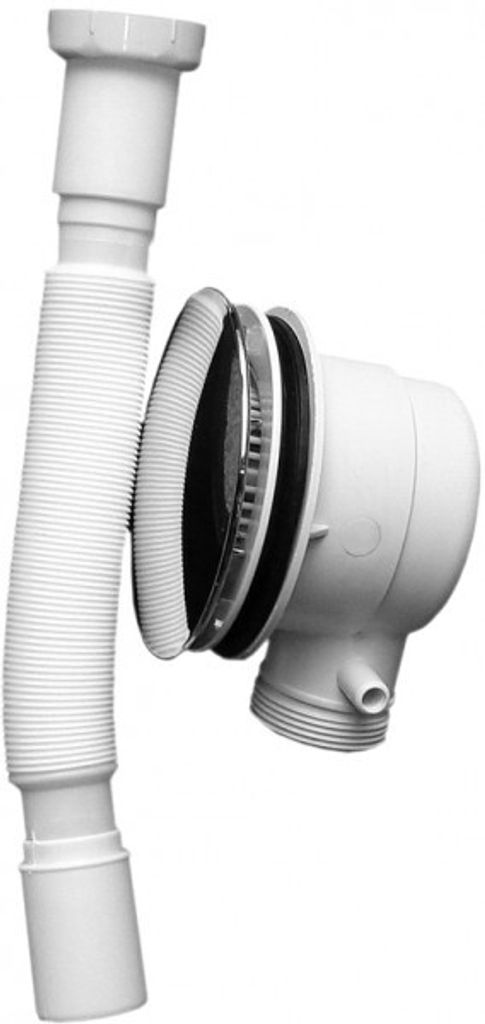 Ablaufgarnitur Typ A - Für Duschtassen mit 90 mm Ablaufloch - flexibler Schlauch