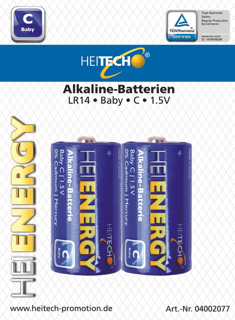 Alkaline Batterlien Baby/C 2er-Pack