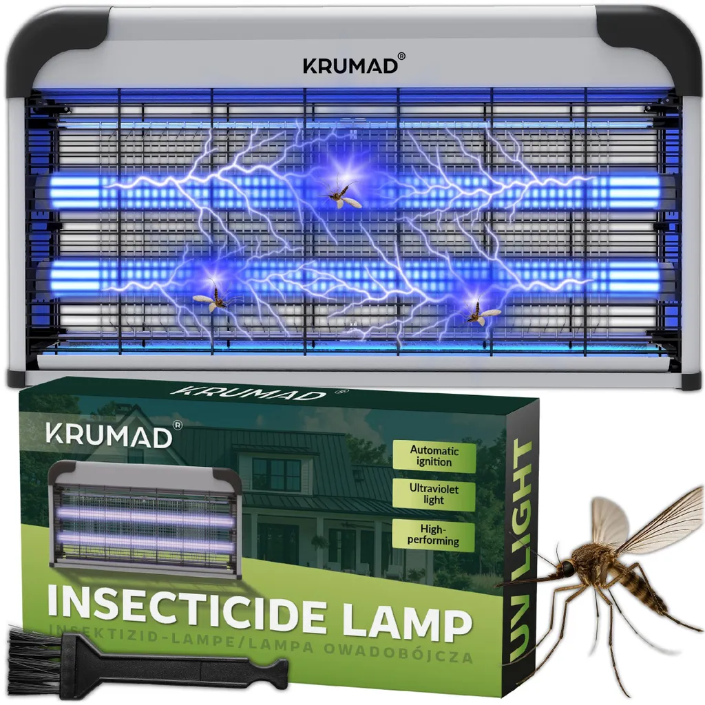 Destructeur d'Insectes 80 m² Silencieux et Sans Produits Chimiques 30W
