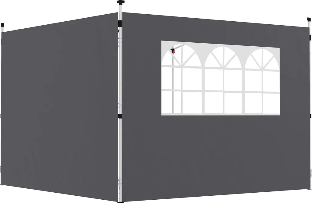 Côtés de pavillon imperméables en Oxford 300x200 cm avec fenêtre PVC