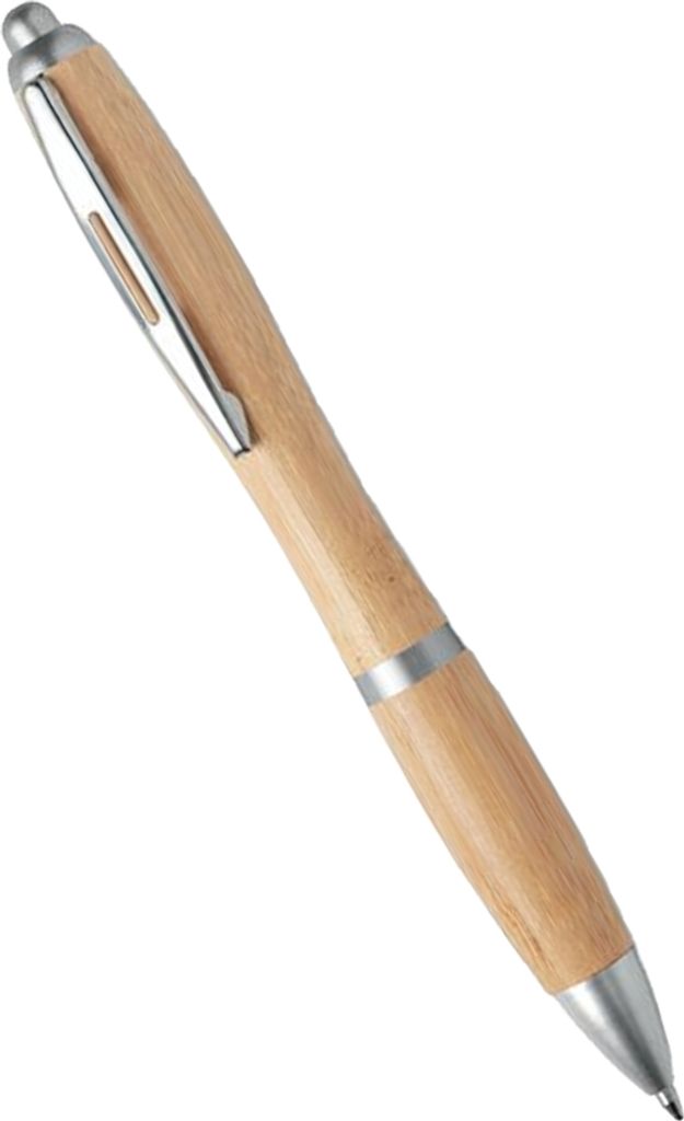 MidOcean - Kugelschreiber "Rio", Bambus MO1363 (14 cm x 1,3 cm) (Matt Silber)