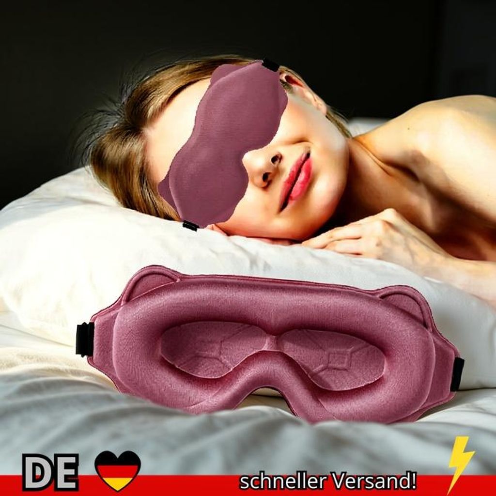 3D-Schlafmaske Blockiert Leicht Weich Gepolstert Schlafmaske für Augen