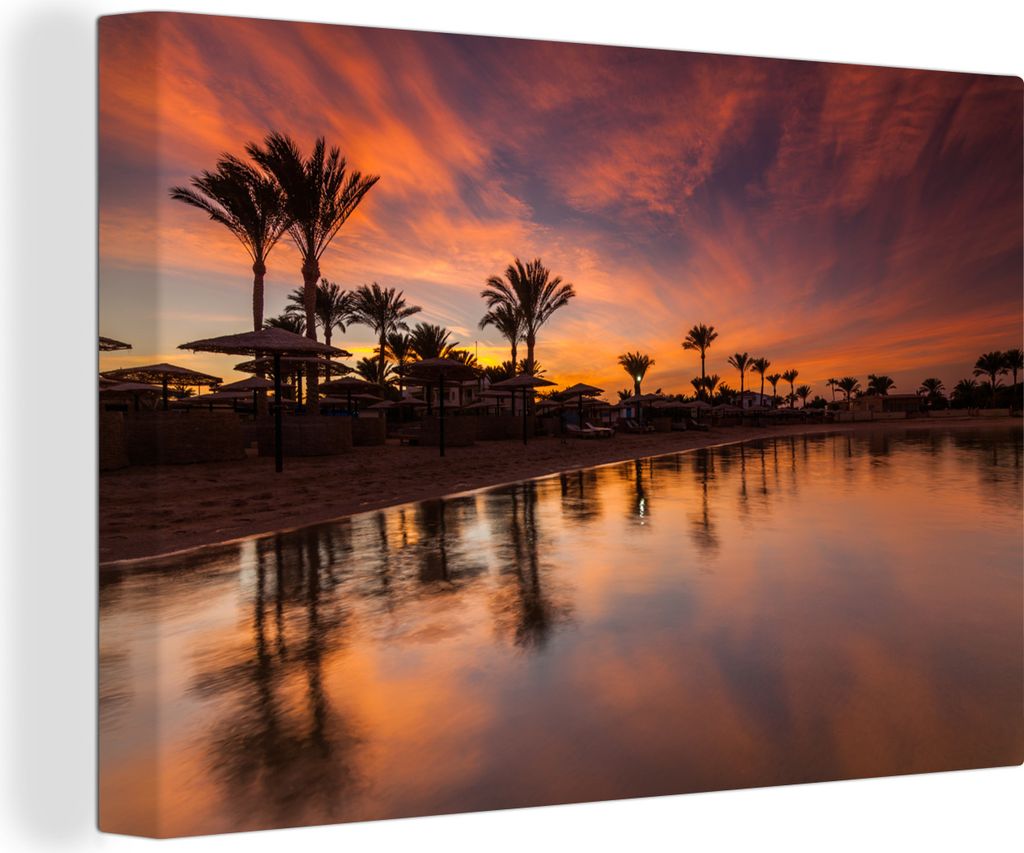 OneMillionCanvasses - Leinwandbilder - 140x90 cm, Ägypten bei Sonnenuntergang, Wandbilder Kunstdruck Wanddekoration