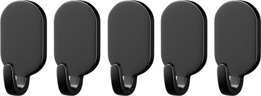 5 Stück/Set Wandhaken Kohlenstoffstahl, modern, ohne Bohren, selbstklebend, strapazierfähig, multifunktional, für Schlüssel, Taschen, Handtüch...