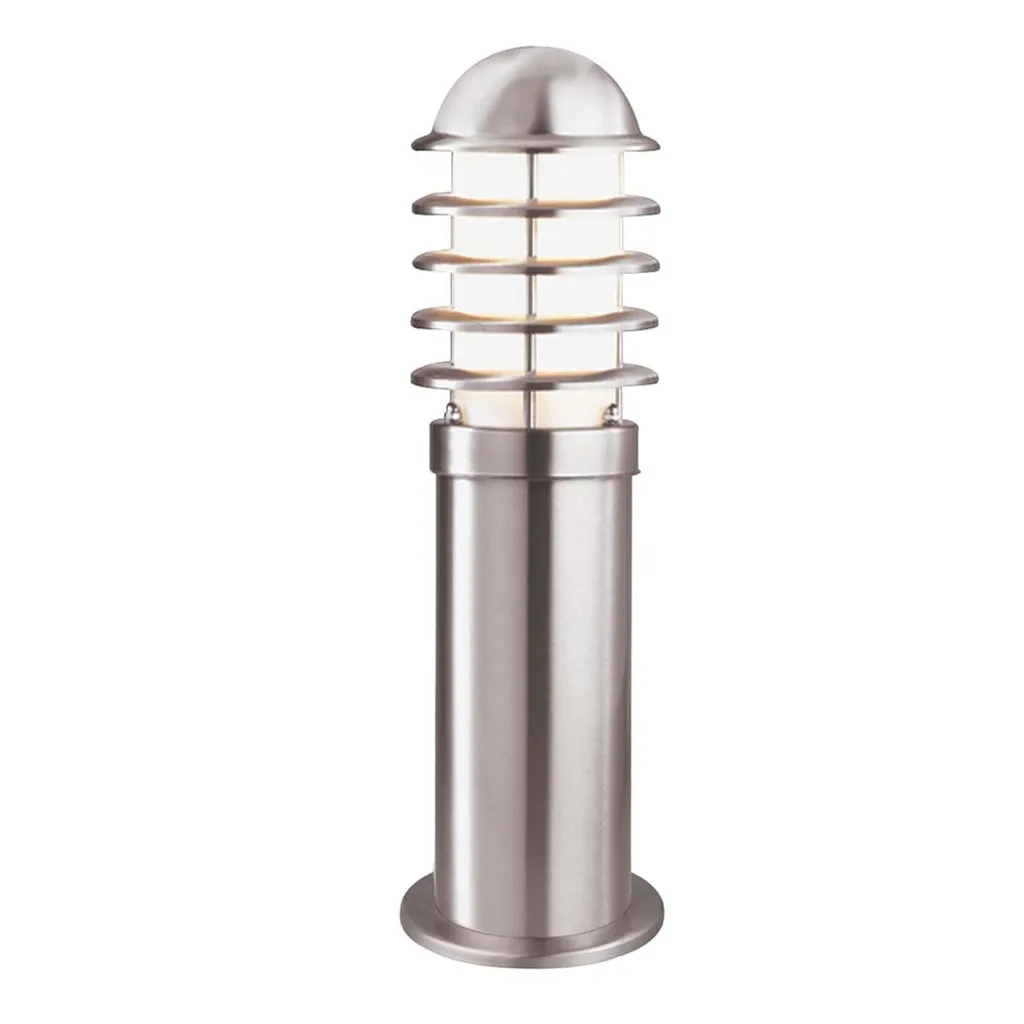 Lampadaire Extérieur Inox IP44 Louvre 45cm Résistant aux Intempéries E27