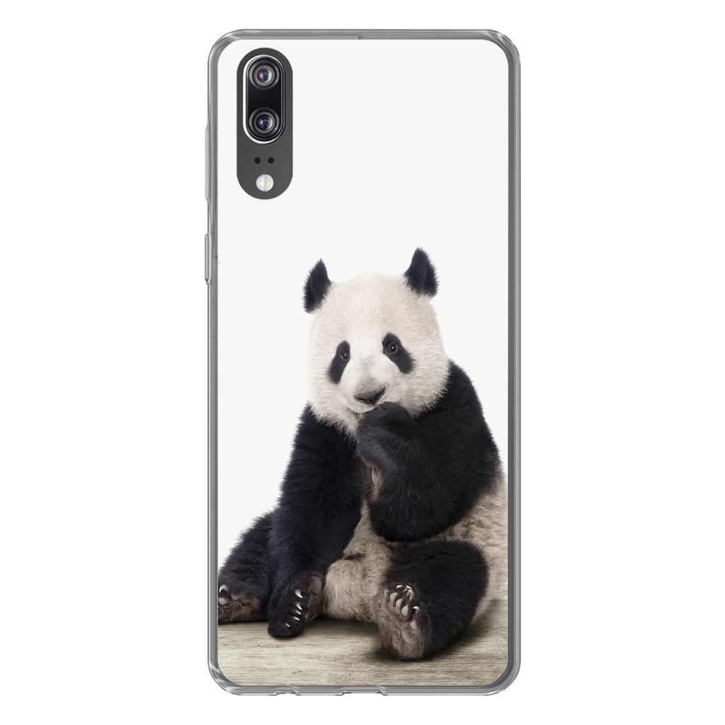 MuchoWow Handyhülle Schutzhülle Hülle für Huawei P20 Panda - Tiere - Jungen - Mädchen - Pandabär Silikon Softcase Handy Hülle - Hardcover