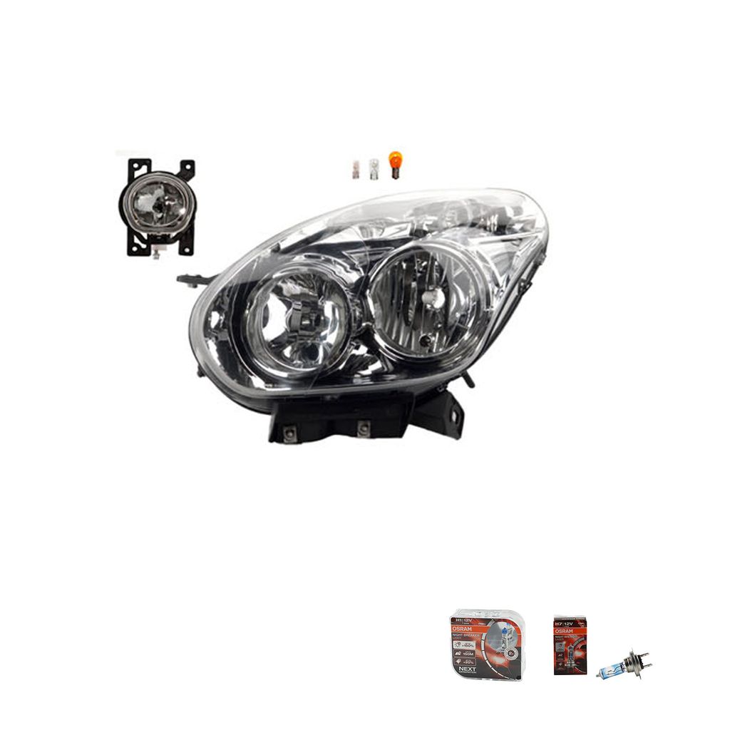 Johns, Scheinwerfer + Osram Night Breaker Laser passend für Fiat Doblo 152 02/10-11/14 L 51810672 1216704 95512505 51814483 1710056 95509566