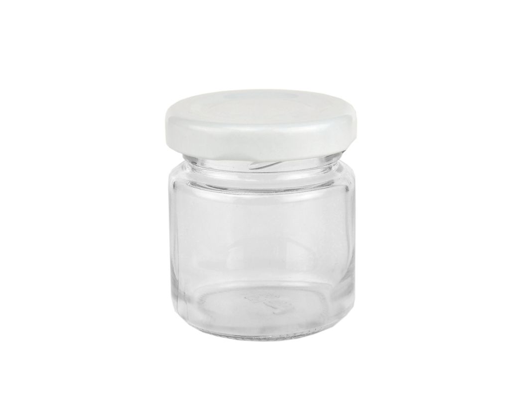 60 Mini Rundgläser 37ml Marmeladengläser Einmachgläser Einweckgläser Glas Weiß 