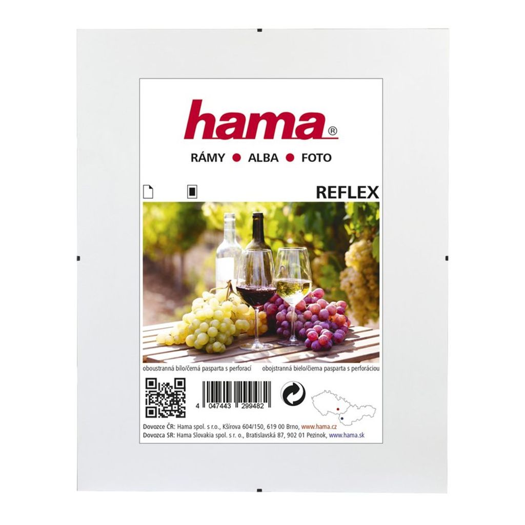 Hama 67063026, Einzelbilderrahmen, Glas, Weiß, 18 x 24 cm, Rechteckig, Clip-Fix