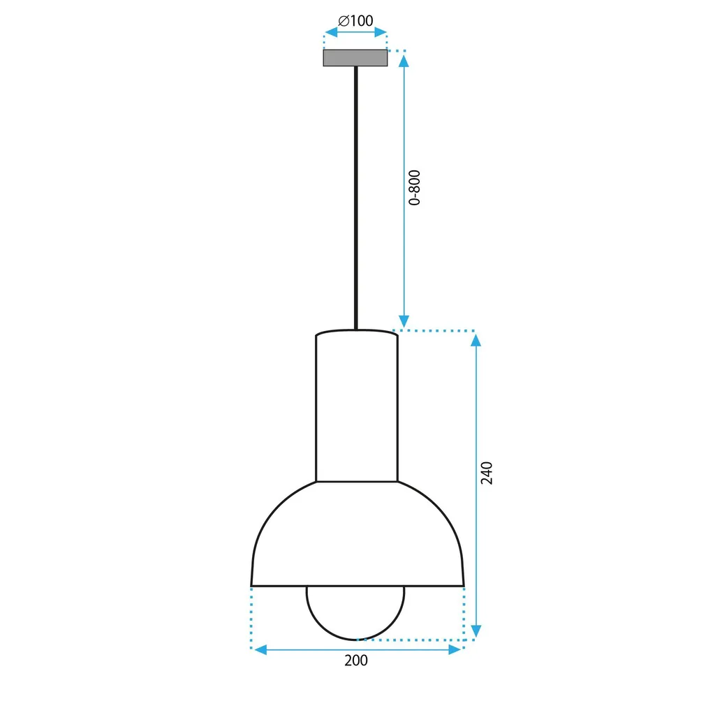 Lampada tooLight App1083-1Cp Black - 10