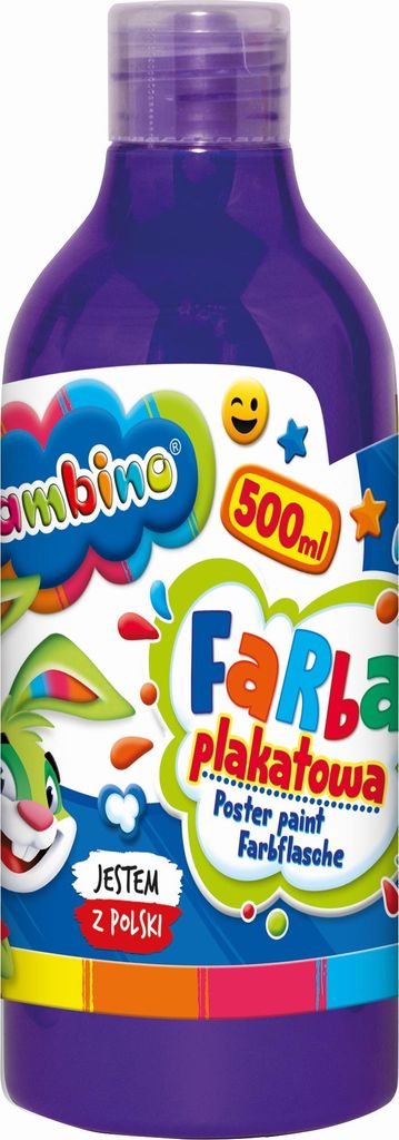 Plakatfarbe lila in einer Flasche 500ml Bambino