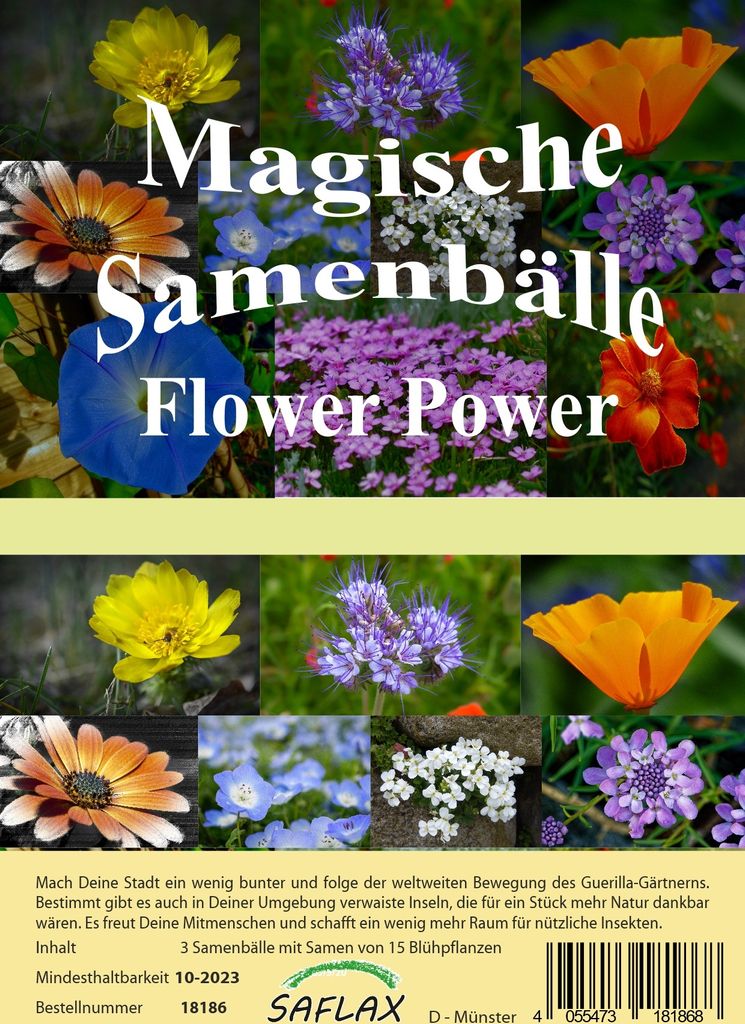 Samenbälle Flower Power (3 Stück) | Blumensamenmischung von Saflax