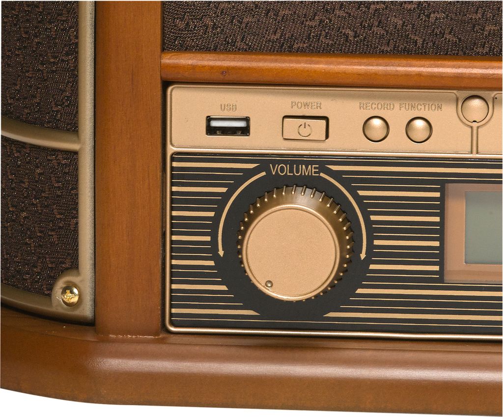 Denver MCR-50MK2 Retro drevený gramofón s rádiom CD kazetou Obrázok produktu 7