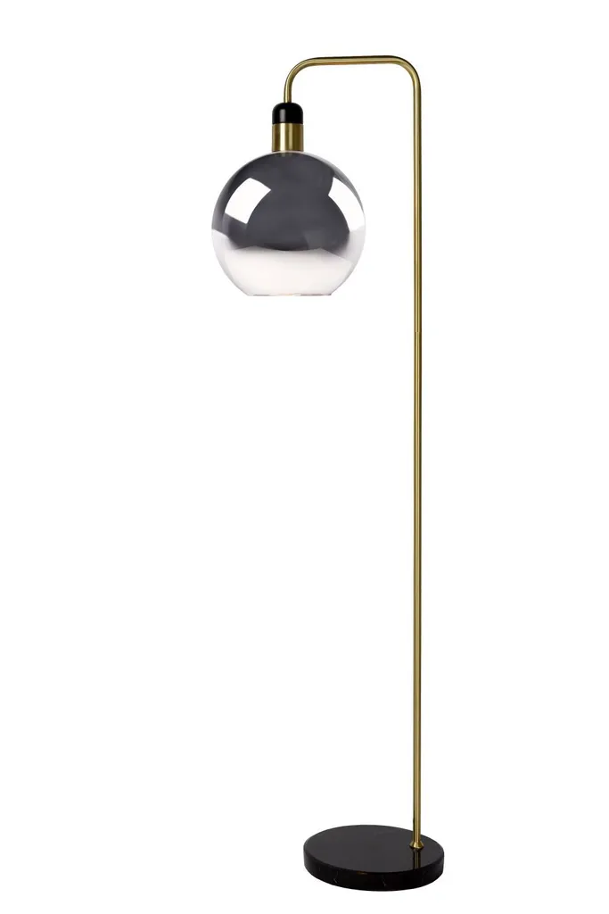 Lampadaire Globe en Verre Fumé Julius E27 pour Salon et Chambre Chic