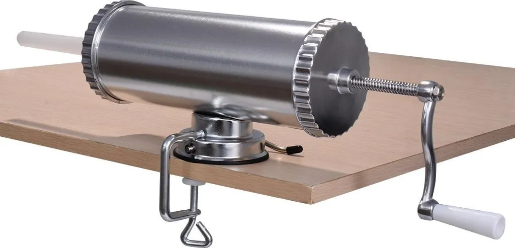 Poussoir à saucisses manuel inox 2,5kg pour charcuterie artisanale