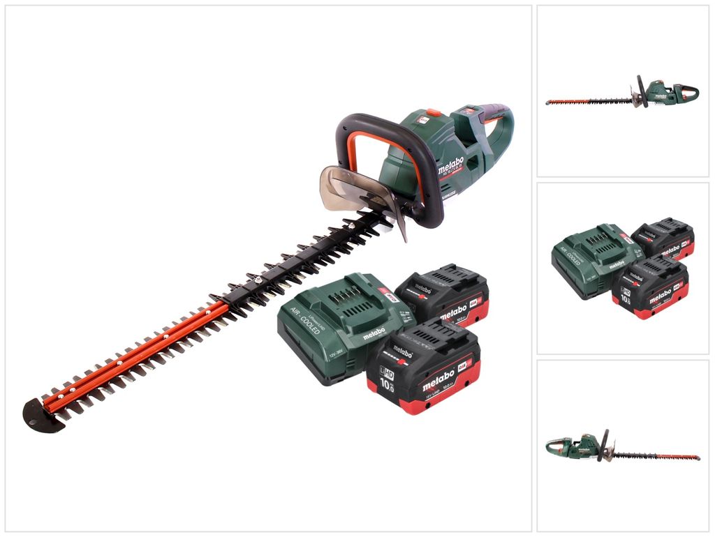 Metabo HS 18 LTX BL 65 Akku Heckenschere 18 V 60 cm Brushless + 2x Akku 10,0 Ah + Ladegerät