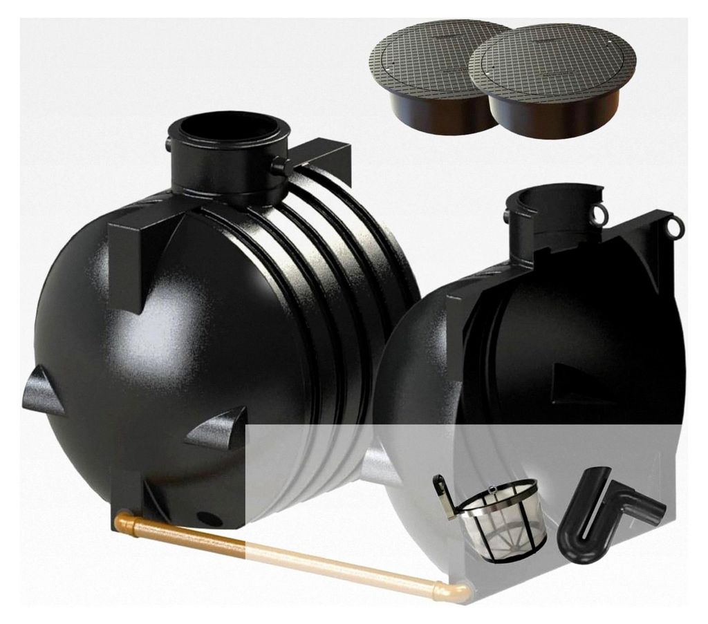 Regenwassertank Zisterne Duo 12000 Liter Ozeanis (inkl. Filterset und begehbarer Abdeckung)
