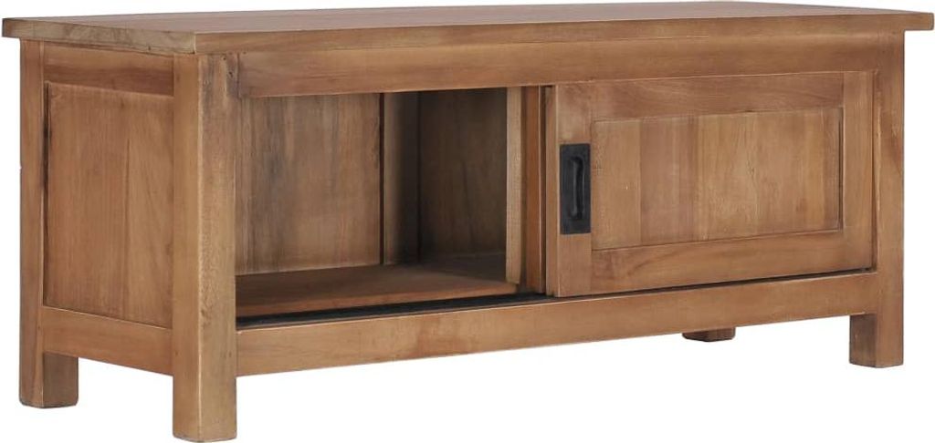 vidaXL TV-Schrank 90×30×35 cm Massivholz Teak