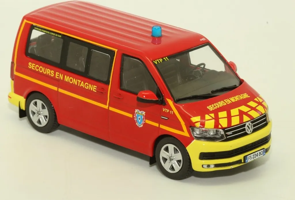 Miniature Volkswagen T6 SDIS 2A 1:43 - Idéal pour Diorama de Secours Odeon