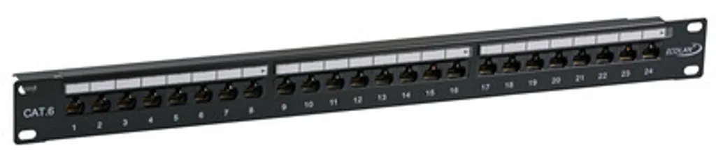 Patch Panel 24 Porte Cat.6 EFB Elektronik 1U 19 pollici UTP Nero