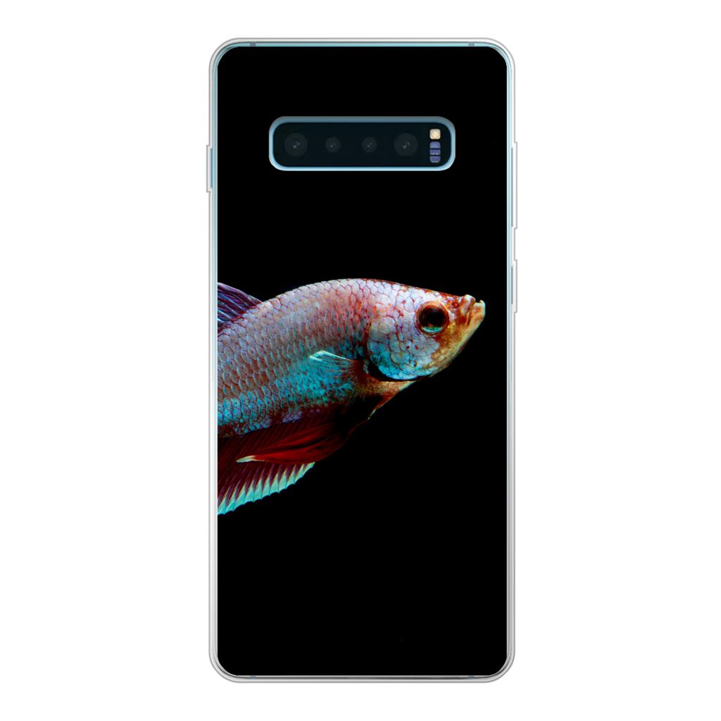 MuchoWow Handyhülle Schutzhülle Hülle für Samsung Galaxy S10 Lite Fische - Tiere - Licht Silikon Softcase Handy Hülle