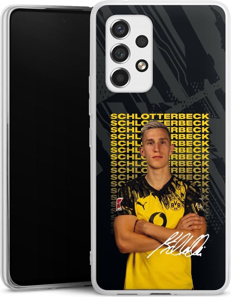 DeinDesign Handyhülle für Samsung Galaxy A53 5G Silikon Hülle Case Smartphone Schutzhülle BVB Borussia Dortmund Nico Schlotterbeck